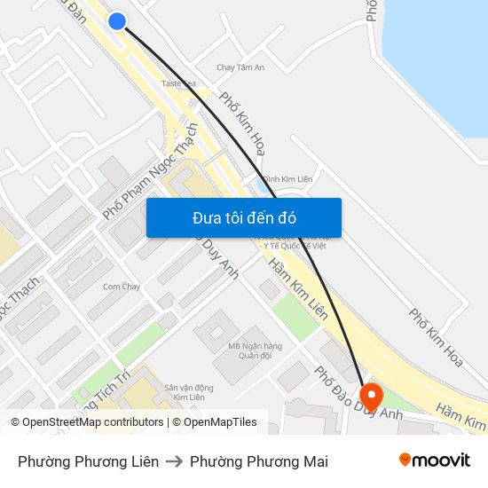 Phường Phương Liên to Phường Phương Mai map