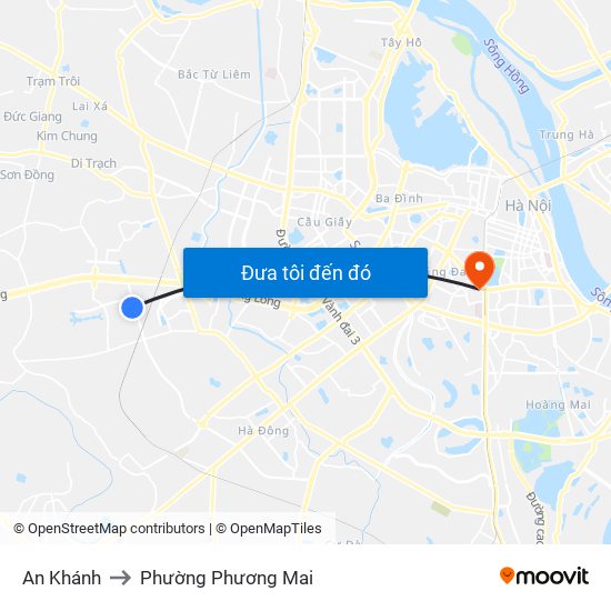 An Khánh to Phường Phương Mai map