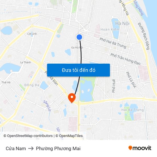 Cửa Nam to Phường Phương Mai map