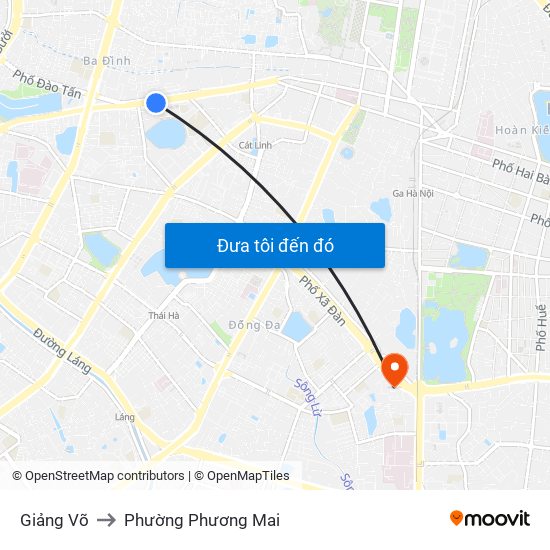 Giảng Võ to Phường Phương Mai map