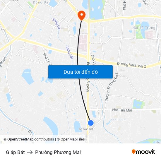 Giáp Bát to Phường Phương Mai map