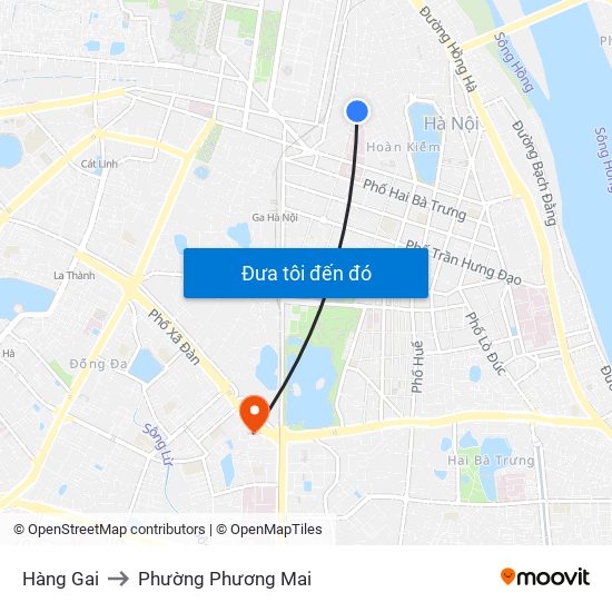 Hàng Gai to Phường Phương Mai map