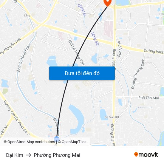 Đại Kim to Phường Phương Mai map