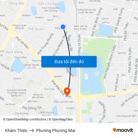 Khâm Thiên to Phường Phương Mai map