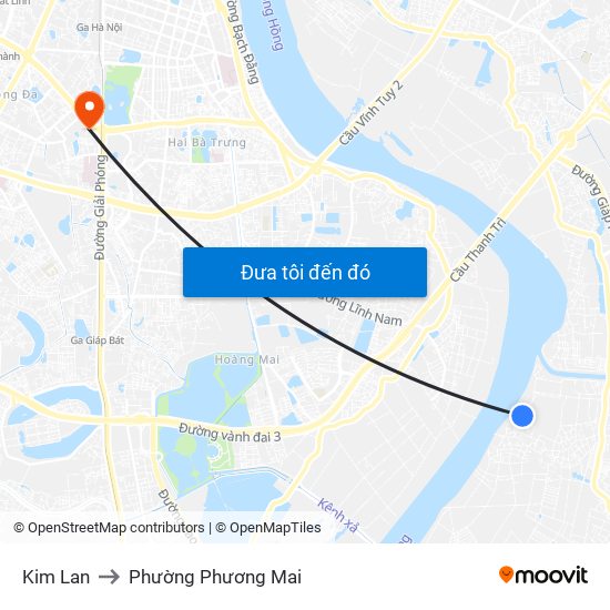 Kim Lan to Phường Phương Mai map