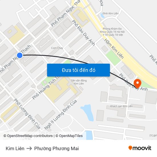 Kim Liên to Phường Phương Mai map