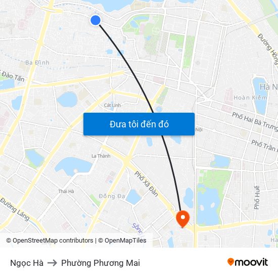 Ngọc Hà to Phường Phương Mai map