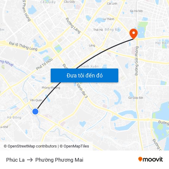 Phúc La to Phường Phương Mai map