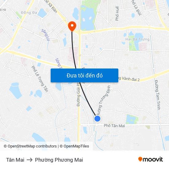 Tân Mai to Phường Phương Mai map