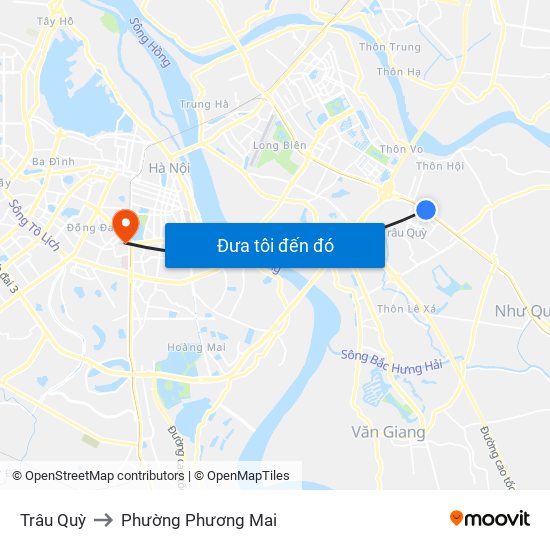 Trâu Quỳ to Phường Phương Mai map