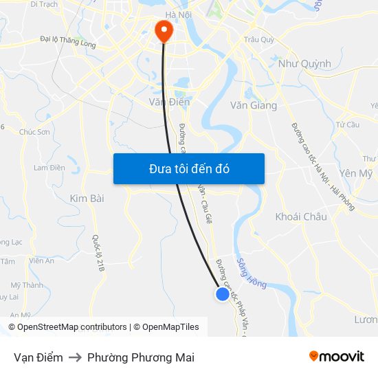 Vạn Điểm to Phường Phương Mai map