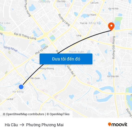 Hà Cầu to Phường Phương Mai map