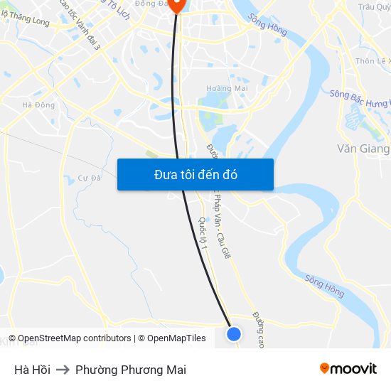 Hà Hồi to Phường Phương Mai map