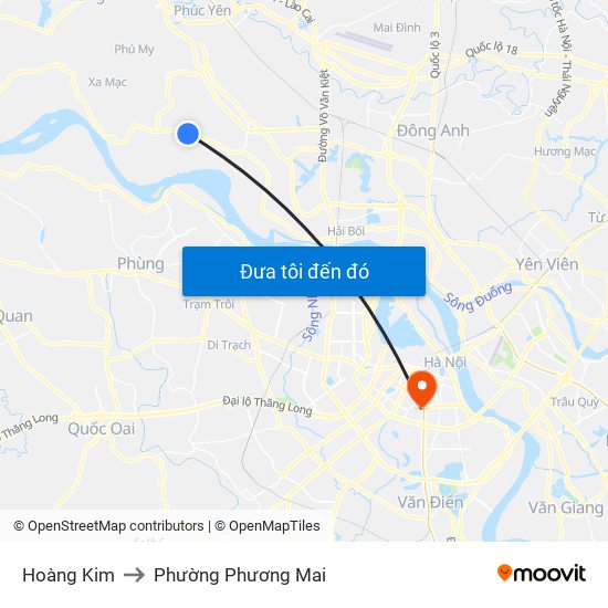 Hoàng Kim to Phường Phương Mai map