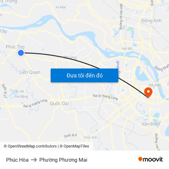 Phúc Hòa to Phường Phương Mai map