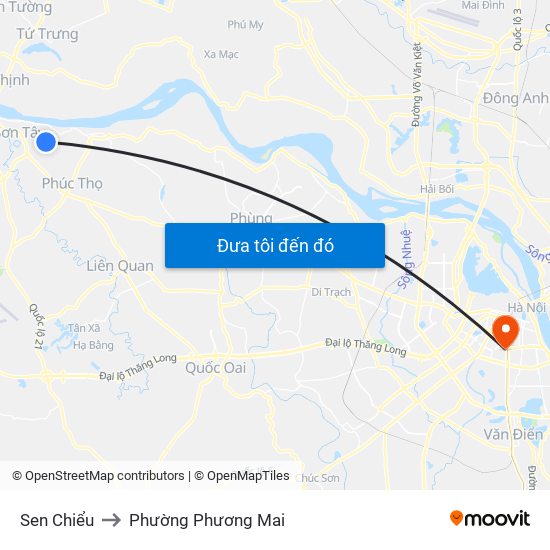 Sen Chiểu to Phường Phương Mai map