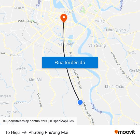 Tô Hiệu to Phường Phương Mai map