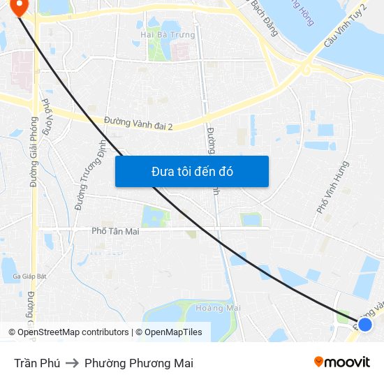 Trần Phú to Phường Phương Mai map