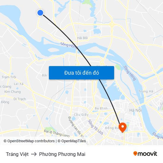 Tráng Việt to Phường Phương Mai map