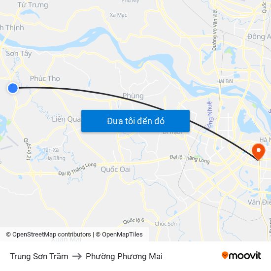 Trung Sơn Trầm to Phường Phương Mai map