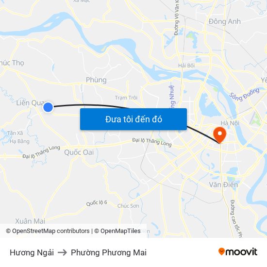 Hương Ngải to Phường Phương Mai map