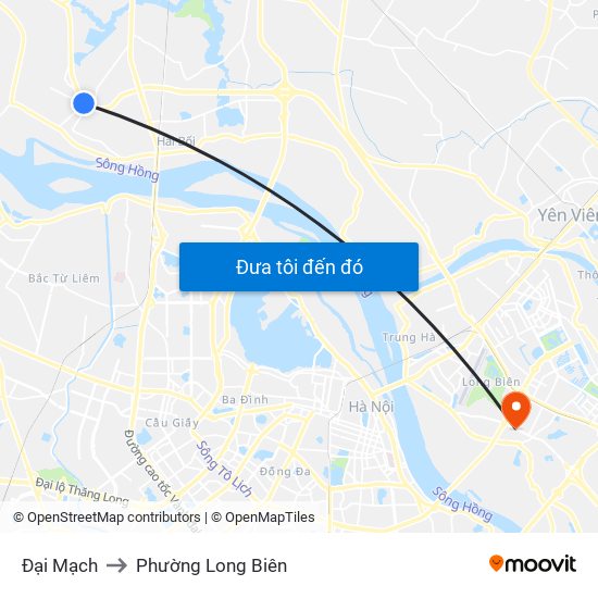 Đại Mạch to Phường Long Biên map