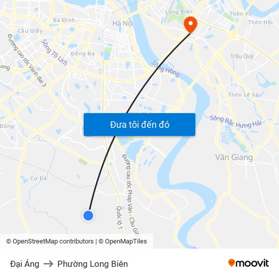 Đại Áng to Phường Long Biên map