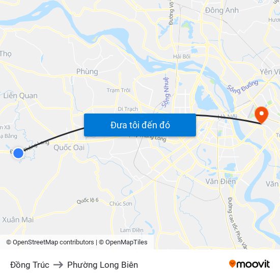 Đồng Trúc to Phường Long Biên map