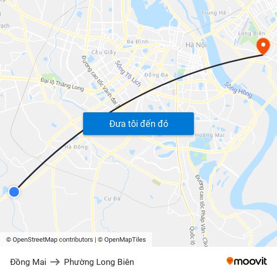 Đồng Mai to Phường Long Biên map