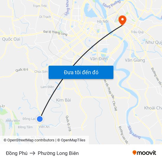 Đồng Phú to Phường Long Biên map