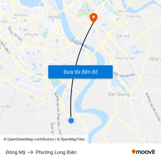 Đông Mỹ to Phường Long Biên map