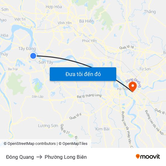 Đông Quang to Phường Long Biên map