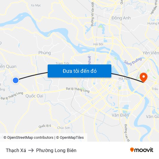 Thạch Xá to Phường Long Biên map