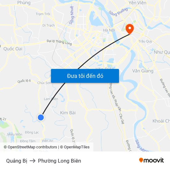 Quảng Bị to Phường Long Biên map