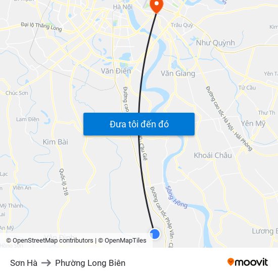 Sơn Hà to Phường Long Biên map