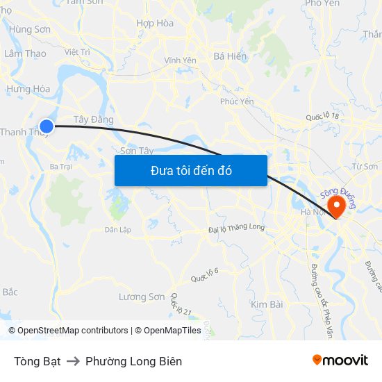 Tòng Bạt to Phường Long Biên map