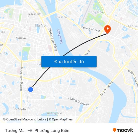 Tương Mai to Phường Long Biên map