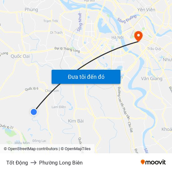 Tốt Động to Phường Long Biên map