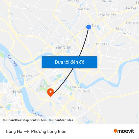 Trang Hạ to Phường Long Biên map