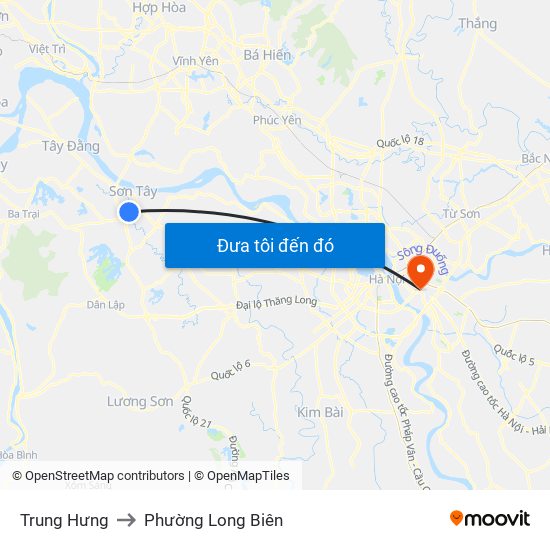 Trung Hưng to Phường Long Biên map