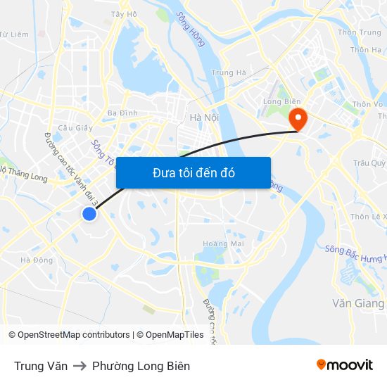 Trung Văn to Phường Long Biên map