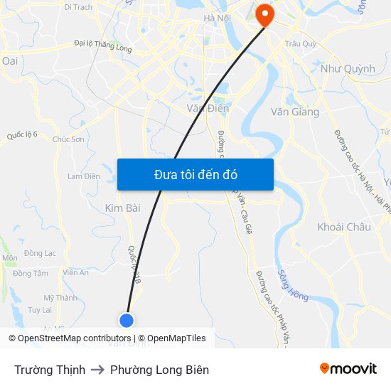 Trường Thịnh to Phường Long Biên map