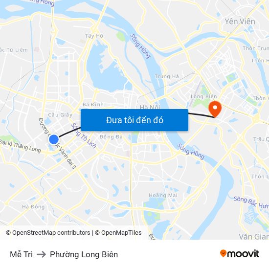 Mễ Trì to Phường Long Biên map