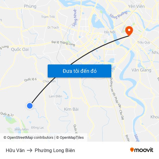 Hữu Văn to Phường Long Biên map