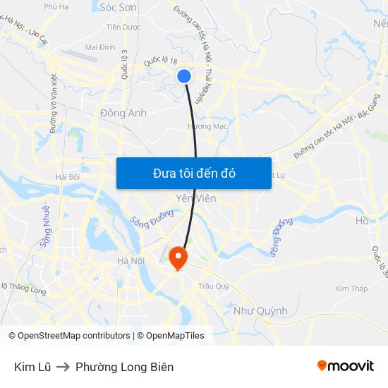 Kim Lũ to Phường Long Biên map