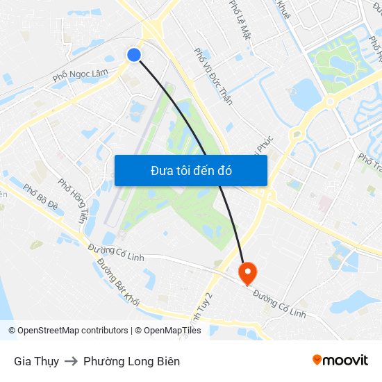Gia Thụy to Phường Long Biên map