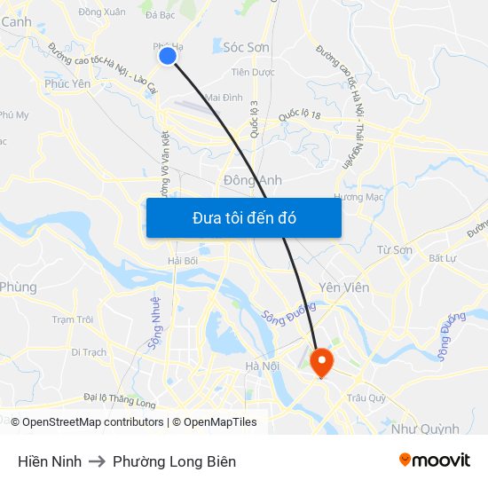 Hiền Ninh to Phường Long Biên map