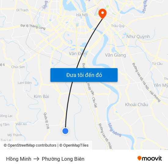 Hồng Minh to Phường Long Biên map