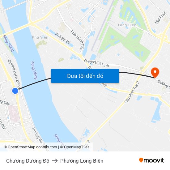 Chương Dương Độ to Phường Long Biên map