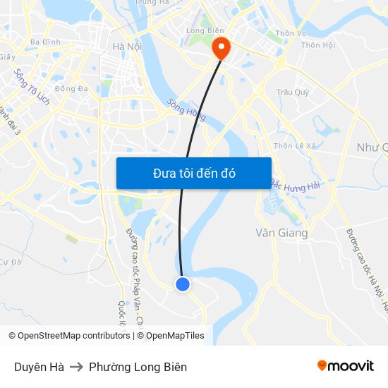 Duyên Hà to Phường Long Biên map